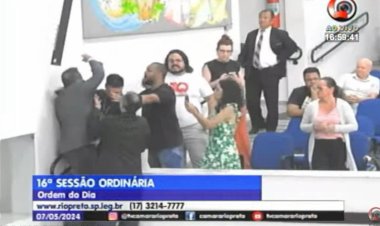 Vereador parte para briga com sindicalista em sessão da Câmara de Rio Preto