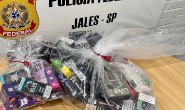 PF apreende cigarros eletronicos em tabacaria de Jales