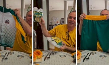 Coronel Fábio mostra projeto de uniforme verde e amarelo para escolas de Rio Preto