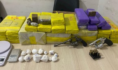 Homem é preso com 35 quilos de maconha e dois revólveres em Rio Preto