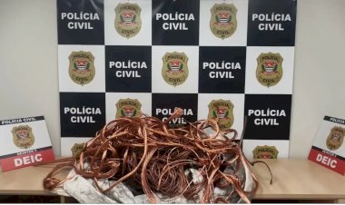 Deic de Rio Preto apreende 120 quilos de fios de cobre furtados da CPFL
