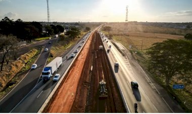 Obras avançam e 'travam' os dois sentidos da Washington Luís entre Rio Preto e Mirassol