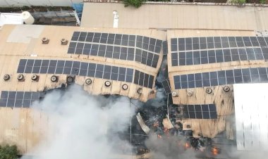 Bombeiros combatem grande incêndio em indústria de Catanduva