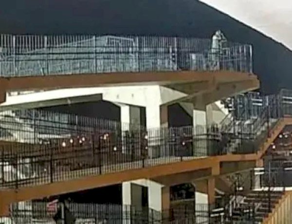 Passarela vira 'mirante' para quintal de moradores em Rio Preto