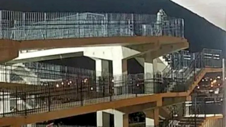 Passarela vira 'mirante' para quintal de moradores em Rio Preto