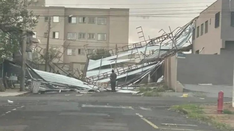 Rio Preto tem chuva forte e alerta para raios e ventos neste domingo
