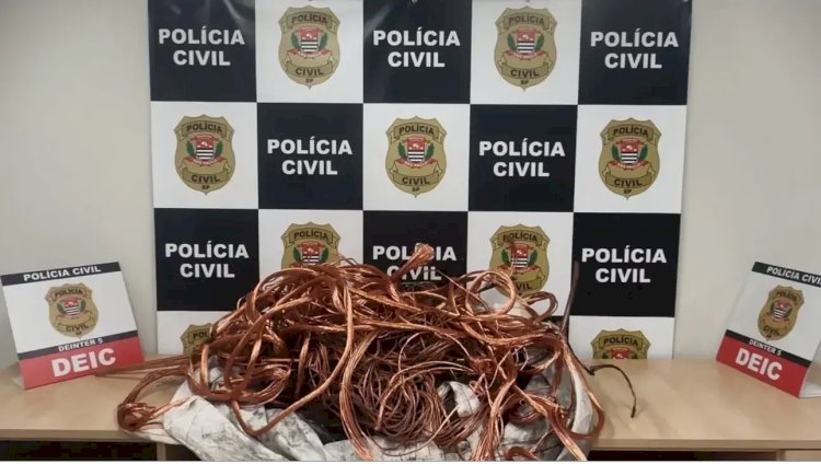 Deic de Rio Preto apreende 120 quilos de fios de cobre furtados da CPFL