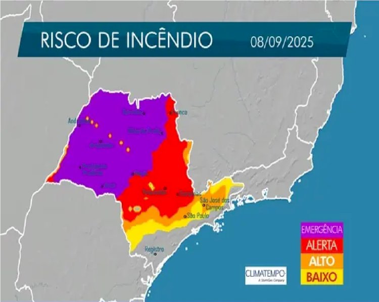 Risco de queimadas permanece alto na região de Rio Preto