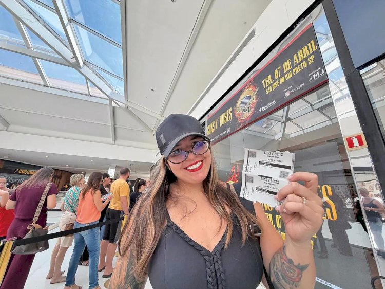 Fãs do Guns ficam até 9 horas na fila para comprar ingressos em Rio Preto