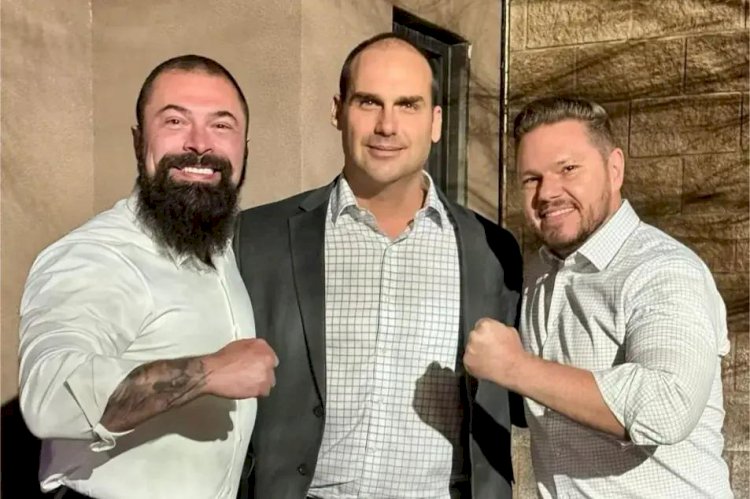 Danilo Campetti e Paulo Bilynskyj se reúnem com Eduardo Bolsonaro nos Estados Unidos